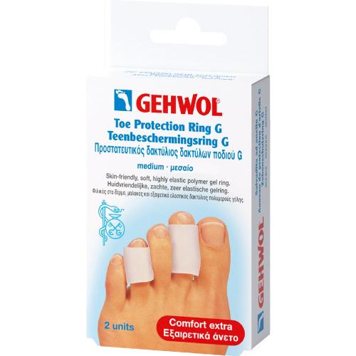 Gehwol Toe Protection Ring G Προστατευτικός Δακτύλιος Ποδιού G για Ανακούφιση από τον Πόνο που Προέρχεται από Κάλους & Μυρμηγκιές 2 Τεμάχια - Μεσαίο (Μ)